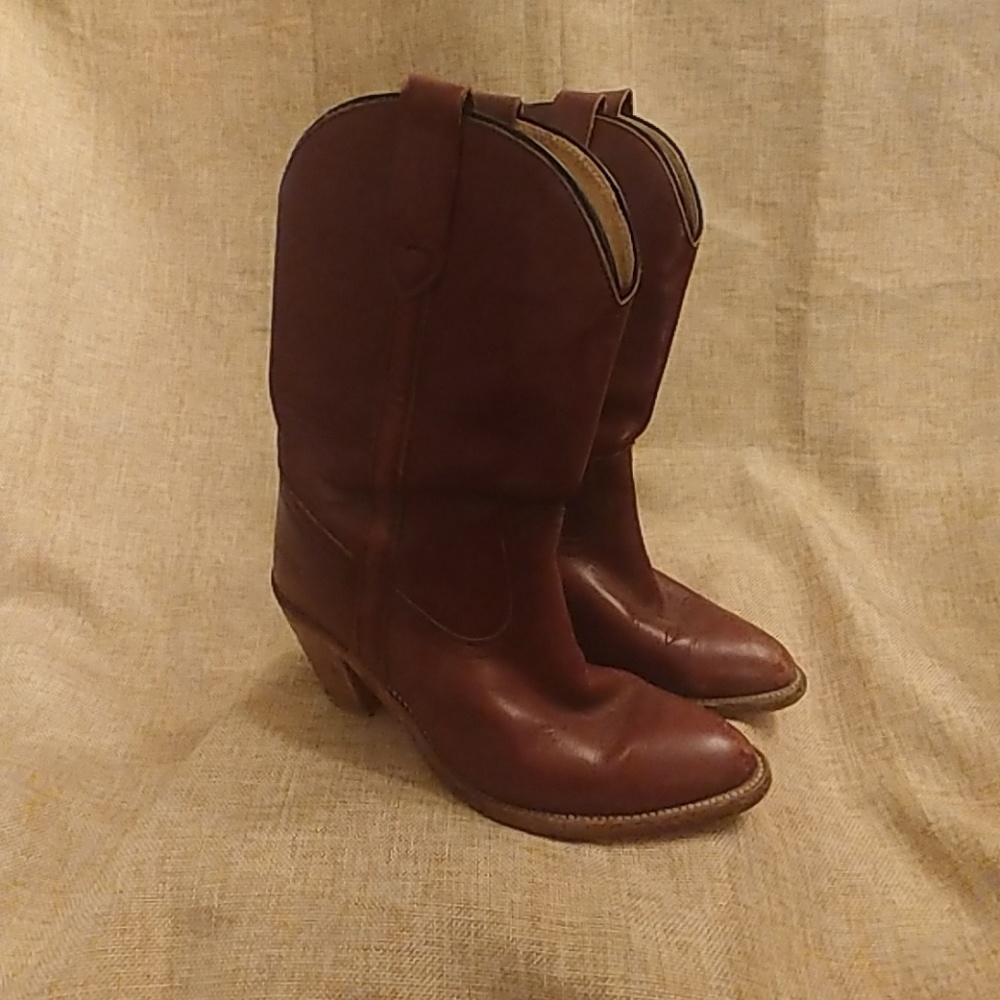 Frye heeled boots, size 7